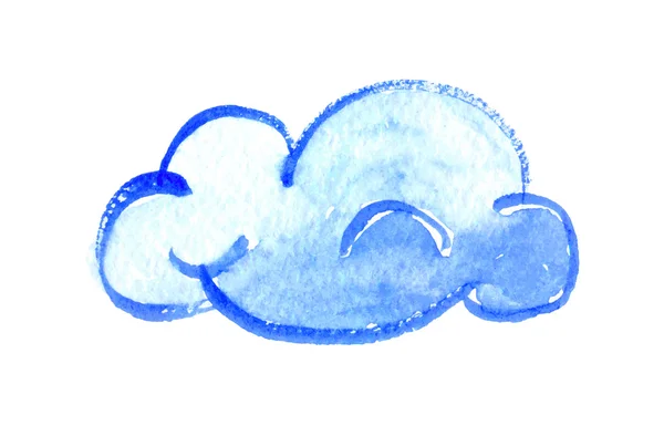 Nuage aquarelle, illustration vectorielle — Image vectorielle