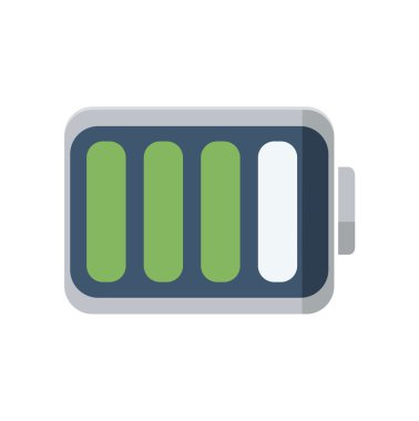 Pil yük simgesi, vektör düz çizim.