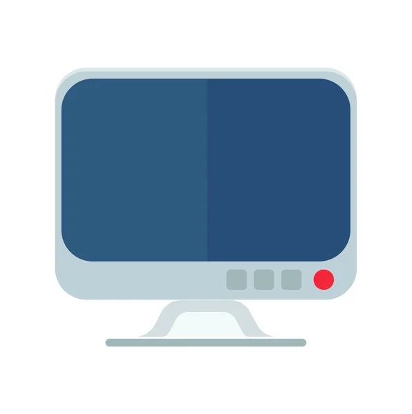 Icono de monitor, ilustración de vector plano . — Vector de stock