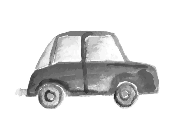 Kinder zeichnen Auto. Vektorillustration. — Stockvektor