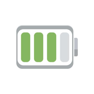 Pil yük simgesi, vektör düz çizim.