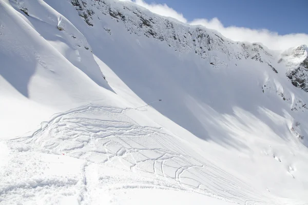 Le montagne a Krasnaya Polyana, Russia — Foto Stock