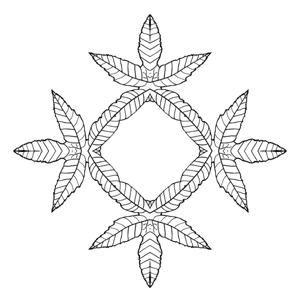 Pianta foglie telaio, illustrazione vettoriale — Vettoriale Stock