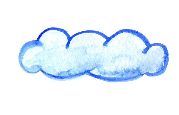 Nuage aquarelle, illustration vectorielle — Image vectorielle