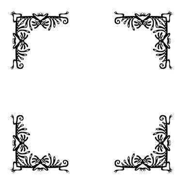 Siyah köşe elemanları ile ejderha vektör