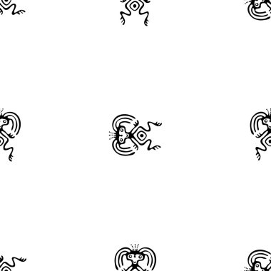 Siyah vektör kabile etnik desen