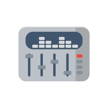 Mikser simgesi beyaz arka plan üzerinde ses, vektör