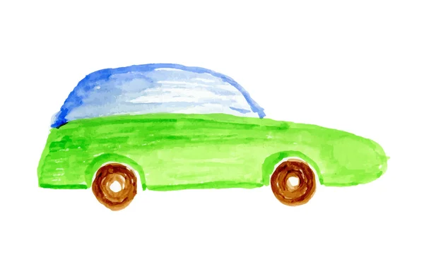 Des enfants dessinent une voiture. Illustration vectorielle . — Image vectorielle