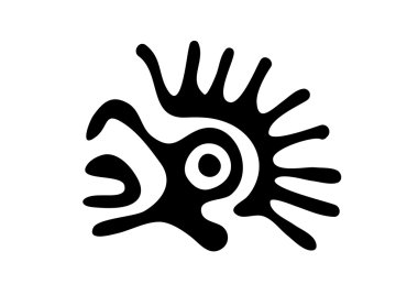 Siyah kafa canavar, vektör