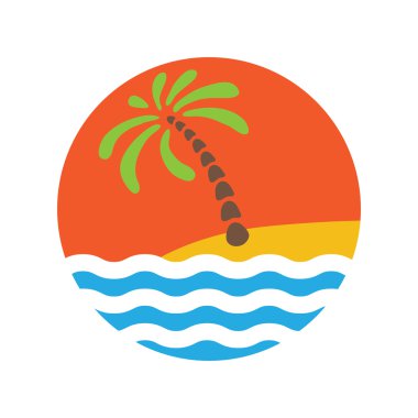 tropikal Palmiye Adası Deniz.