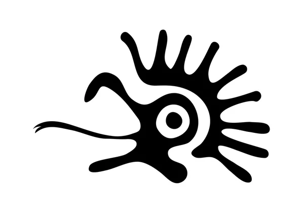Monstruo cabeza negra, vector — Archivo Imágenes Vectoriales