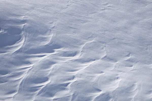 Texture di neve, superficie creata da un vento — Foto Stock
