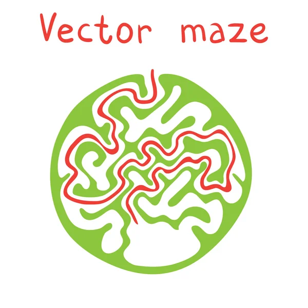 Labyrinthe vectoriel vert — Image vectorielle