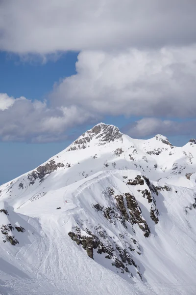 Cloudy mountain landscape of Krasnaya Polyana, Russia — Stock Photo, Image