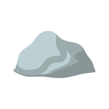 Beyaz arka planda, izole gri taş vektör