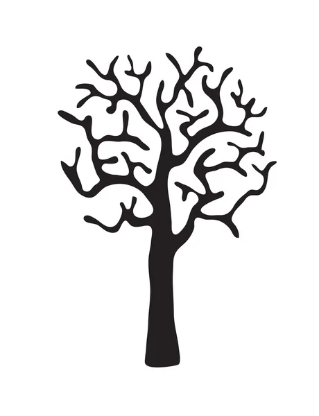 Árvore, fundo branco isolado, vetor — Vetor de Stock