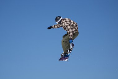 Snowboard atlar kar Park