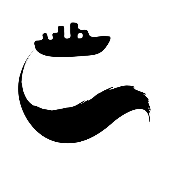 Розлив нафти з танкера, Векторні ілюстрації — стоковий вектор
