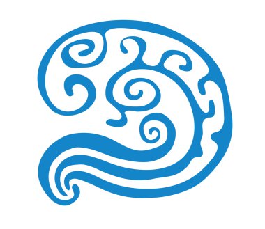 vektör çizim soyut mavi dalga