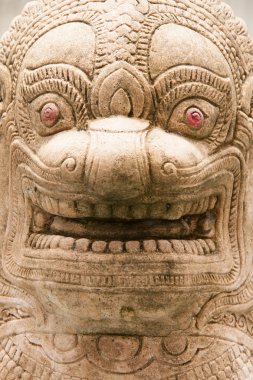 Tayland bir aslan benzeri yaratık heykeli