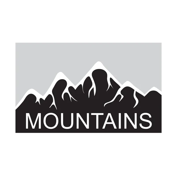 Montañas, logo vectorial — Archivo Imágenes Vectoriales