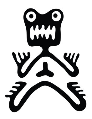 canavar yerli tarzı, vektör çizim