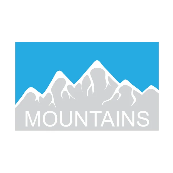 Montañas, logo vectorial — Archivo Imágenes Vectoriales