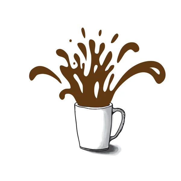 Наброски чашек и кофе, векторные иллюстрации — стоковый вектор