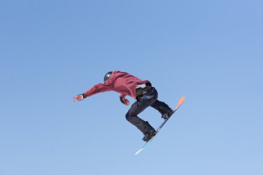 Snowboard atlar kar Park