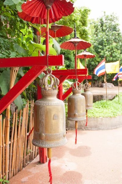 Bells in Wat Phan Tao, Chiang Mai, Thailand — Stock Photo, Image