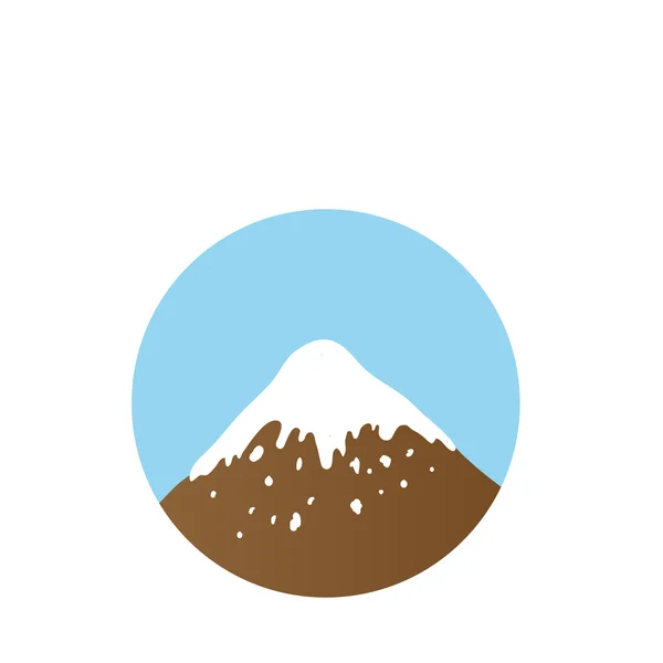 Sommet de montagne, logo vectoriel — Image vectorielle