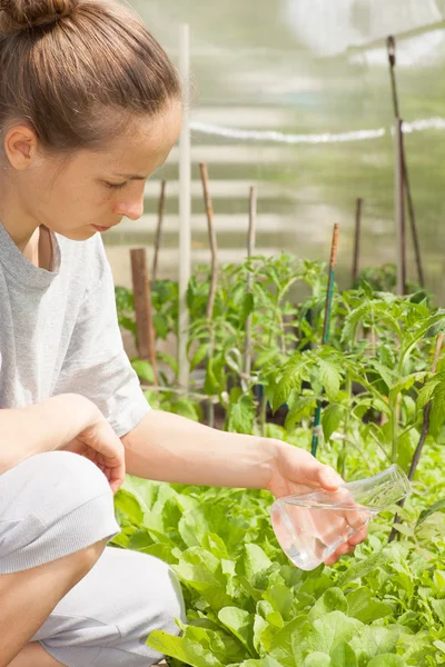 Researcher testing the water quality — Stock Photo, Image