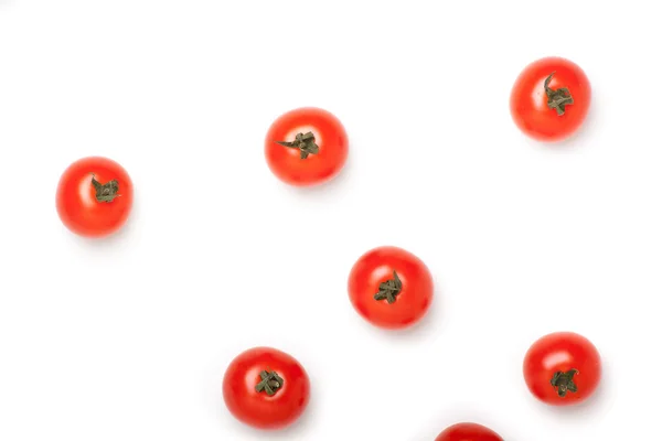 Red Cherry Tomatoes on White Background — Stock Photo, Image