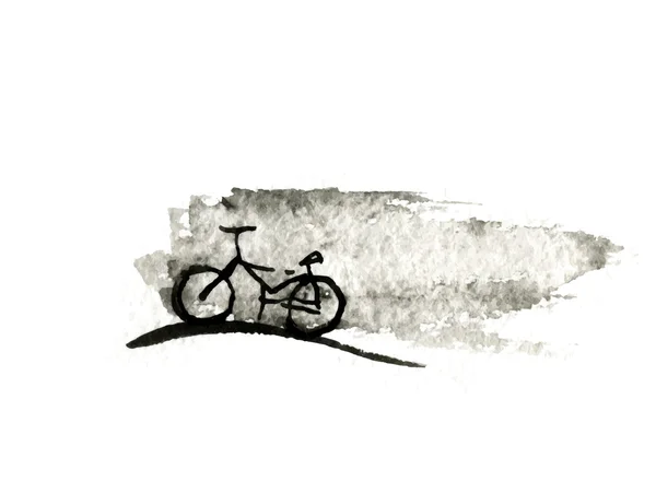 Bicicleta, dibujo de tinta, ilustración vectorial — Archivo Imágenes Vectoriales
