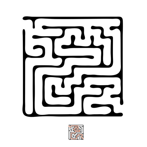 Black vector maze