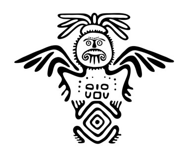 Yerel tarzda vektör çizim alien