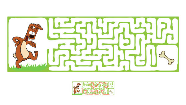 Векторный лабиринт с собакой
.