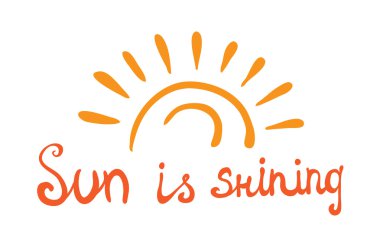 yazı kaligrafik ifade güneş parlıyor