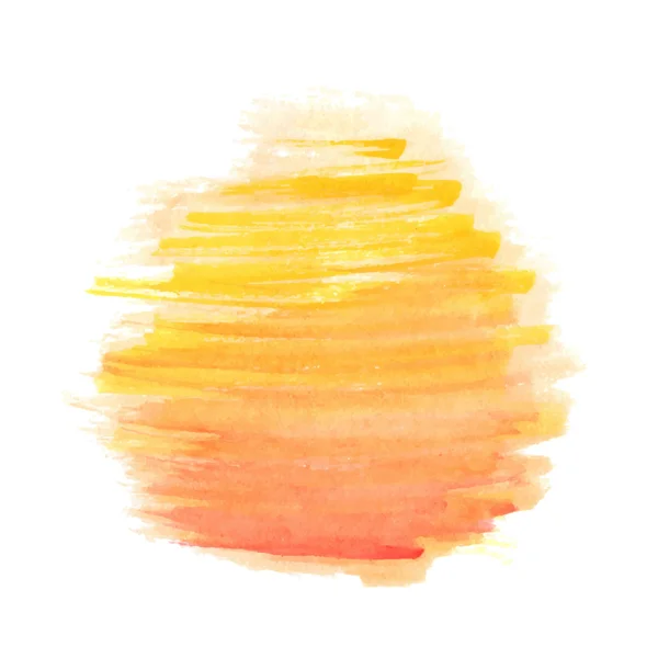 Sole ad acquerello, illustrazione vettoriale — Vettoriale Stock