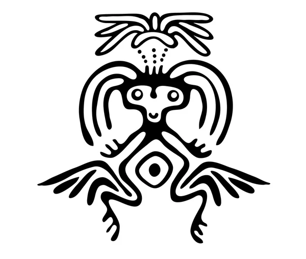 Alienígena em estilo nativo, ilustração vetorial — Vetor de Stock
