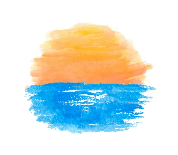  Sunrise over the water, vector
