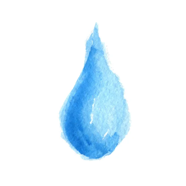 Acuarela gota de agua azul. Vector — Vector de stock