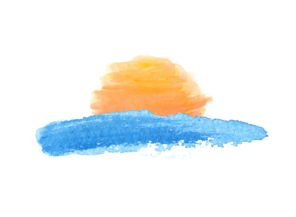 Sunrise over the water, vector — ストックベクタ