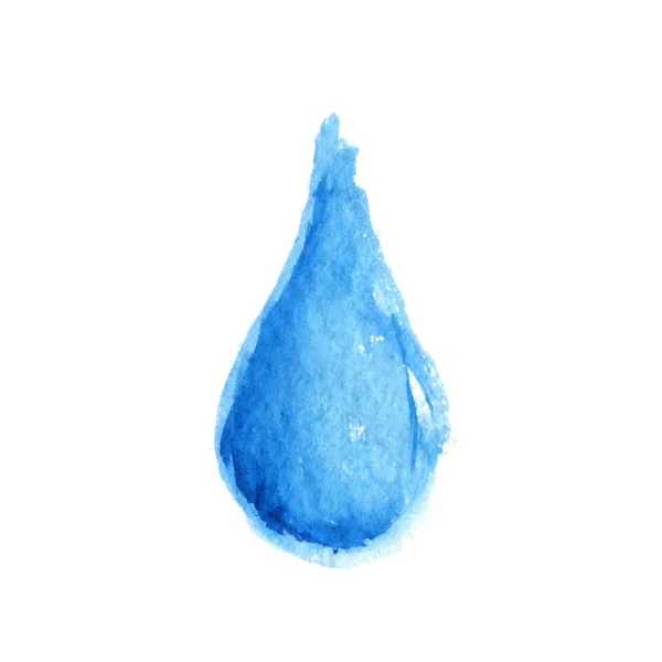 Aquarelle goutte d'eau bleue. Vecteur — Image vectorielle