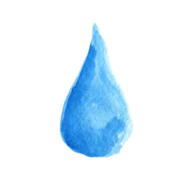 Aquarell blauer Wassertropfen. Vektor — Stockvektor