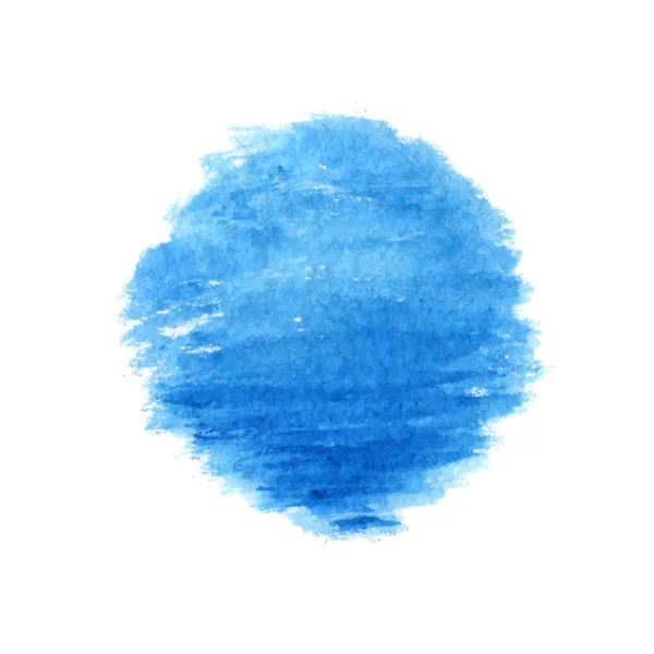 Elemento cerchio acquerello vettoriale blu . — Vettoriale Stock