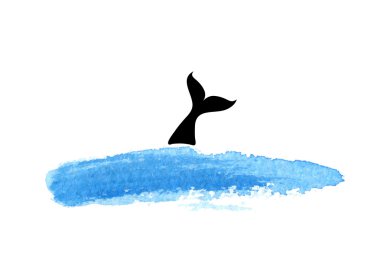suda balık, logo vektör