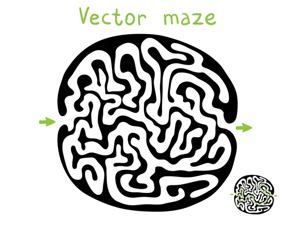 Svart vektor labyrint — Stock vektor