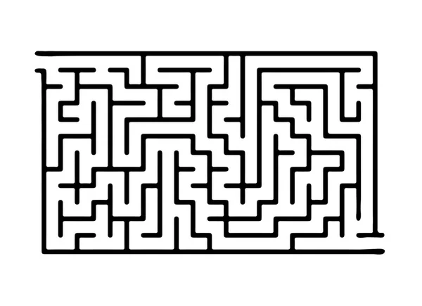 Labyrinthe vectoriel noir — Image vectorielle