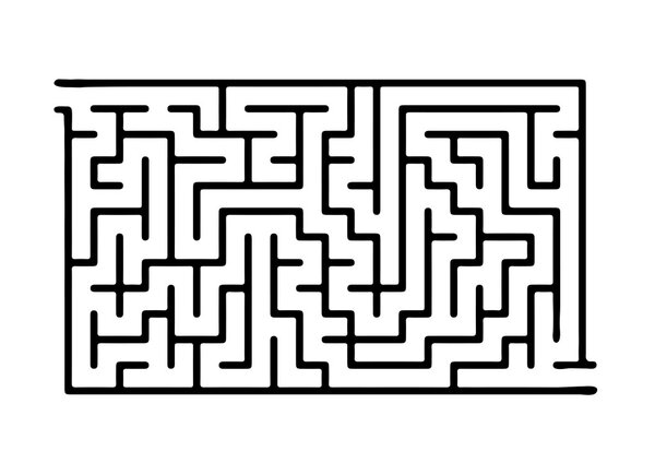 Чёрный векторный лабиринт
